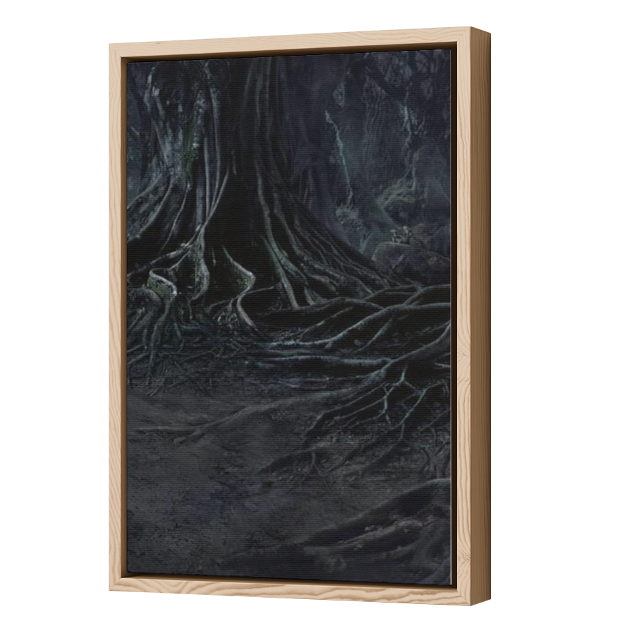 Thumbnail for Canvas - Wood Grain Floating Frame