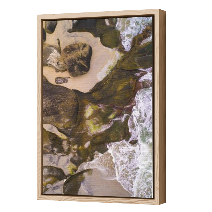 Thumbnail for Canvas - Wood Grain Floating Frame
