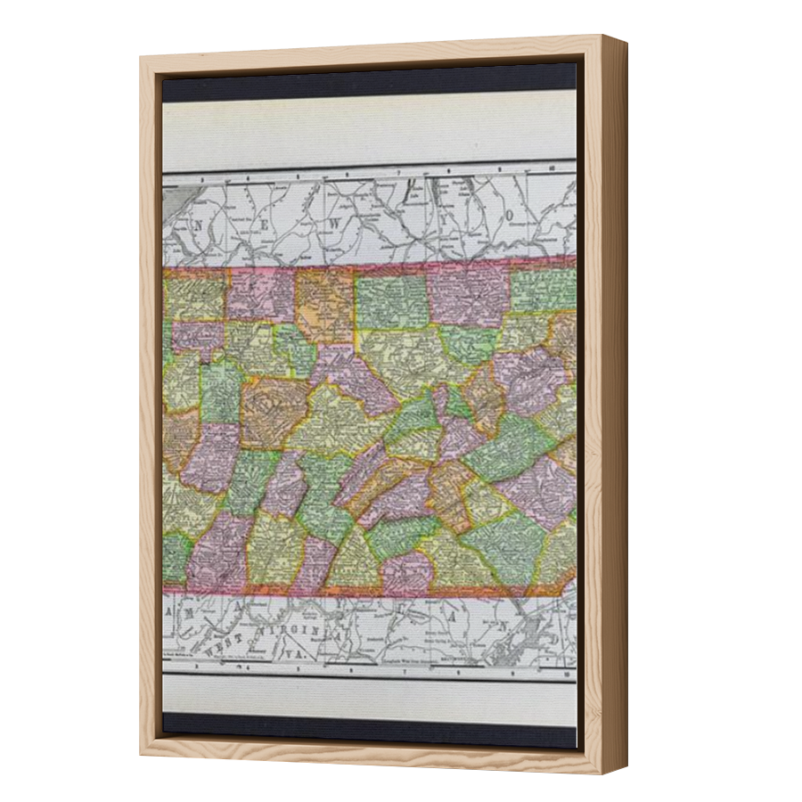 Thumbnail for Canvas - Wood Grain Floating Frame