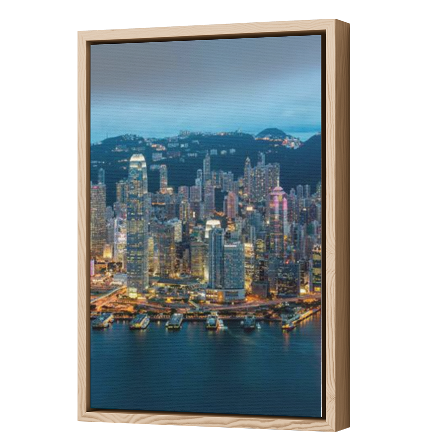Thumbnail for Canvas - Wood Grain Floating Frame