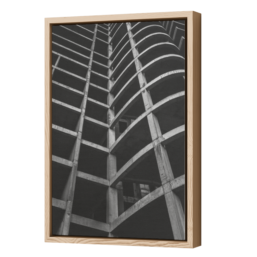 Thumbnail for Canvas - Wood Grain Floating Frame