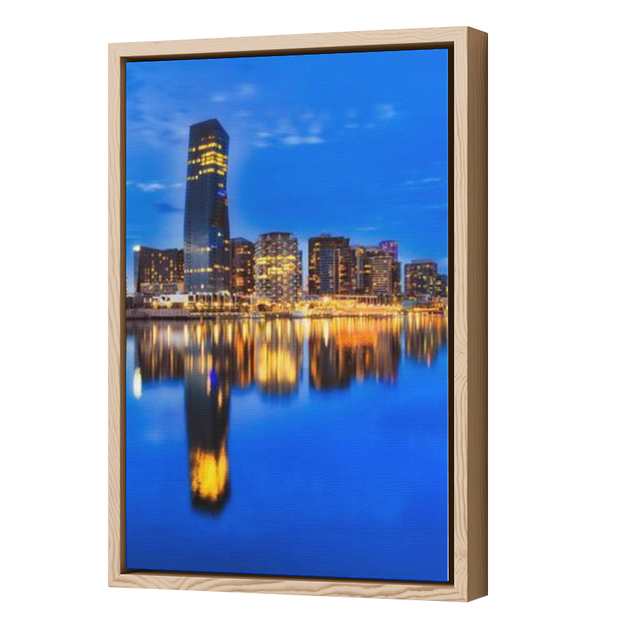 Thumbnail for Canvas - Wood Grain Floating Frame