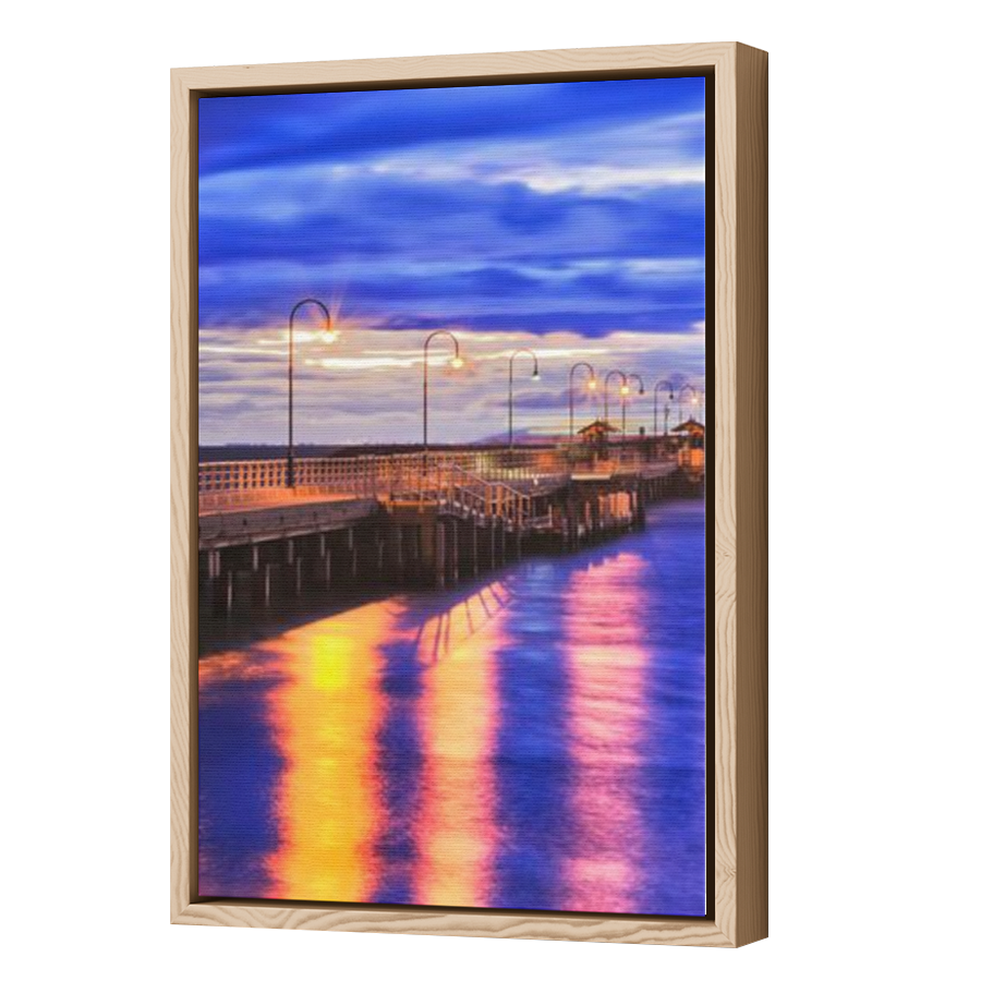 Thumbnail for Canvas - Wood Grain Floating Frame