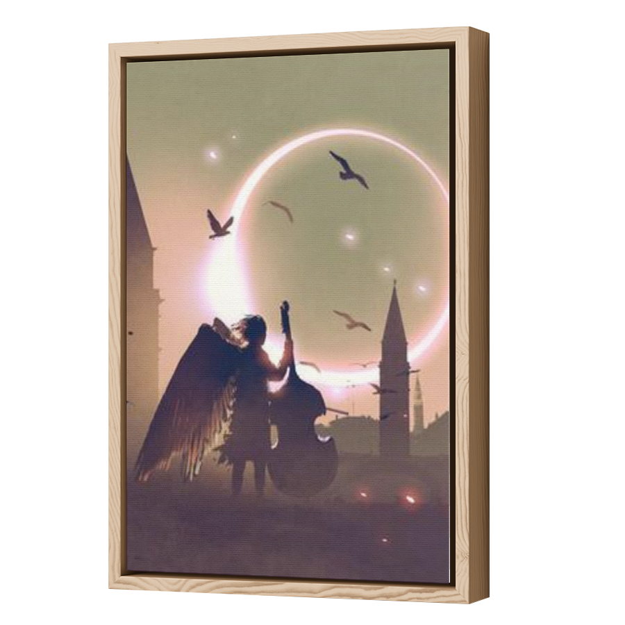 Thumbnail for Canvas - Wood Grain Floating Frame