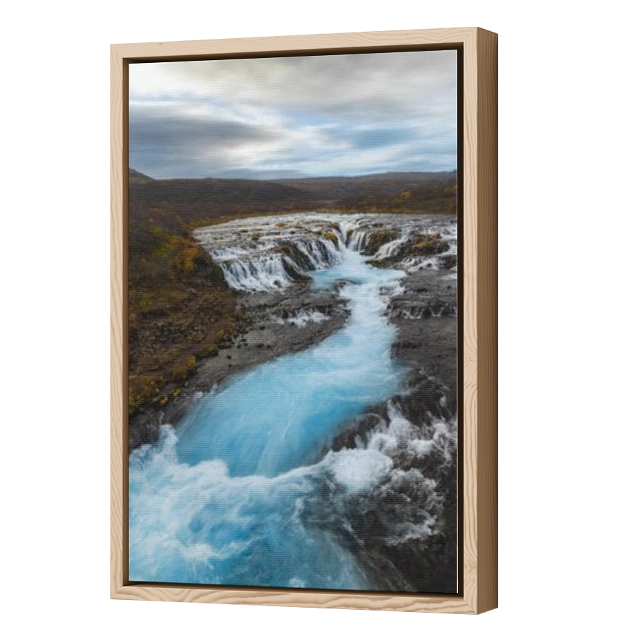 Thumbnail for Canvas - Wood Grain Floating Frame