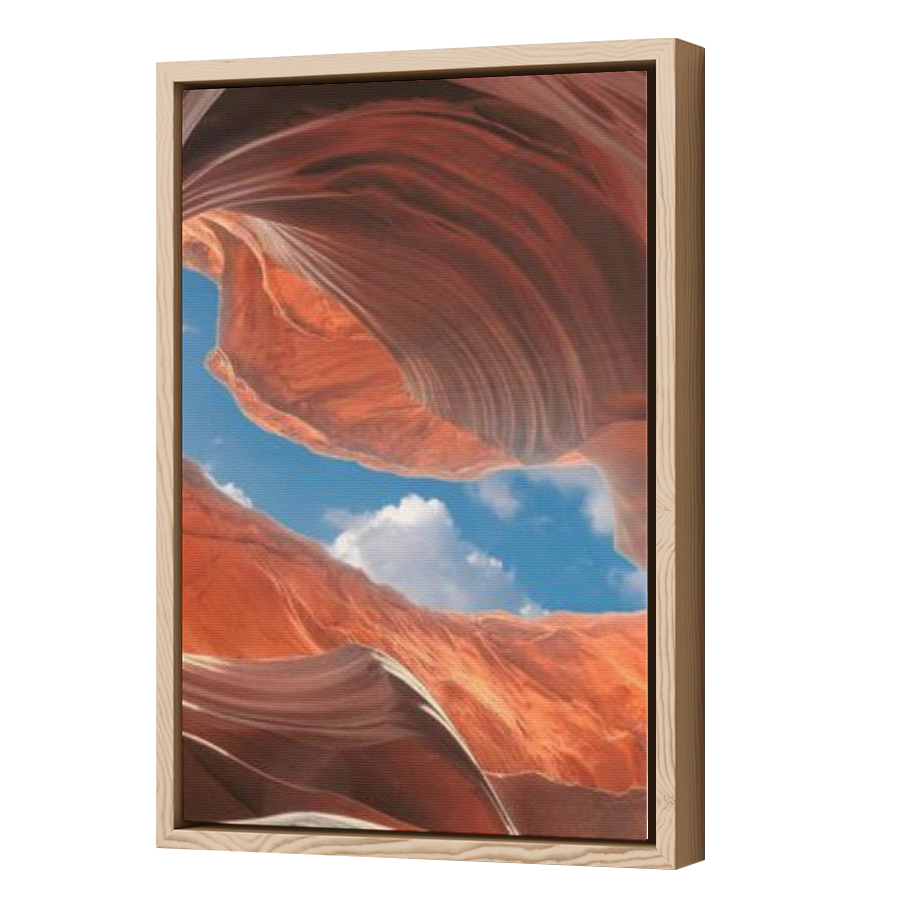Thumbnail for Canvas - Wood Grain Floating Frame