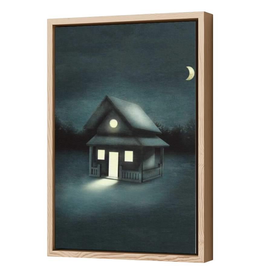 Thumbnail for Canvas - Wood Grain Floating Frame