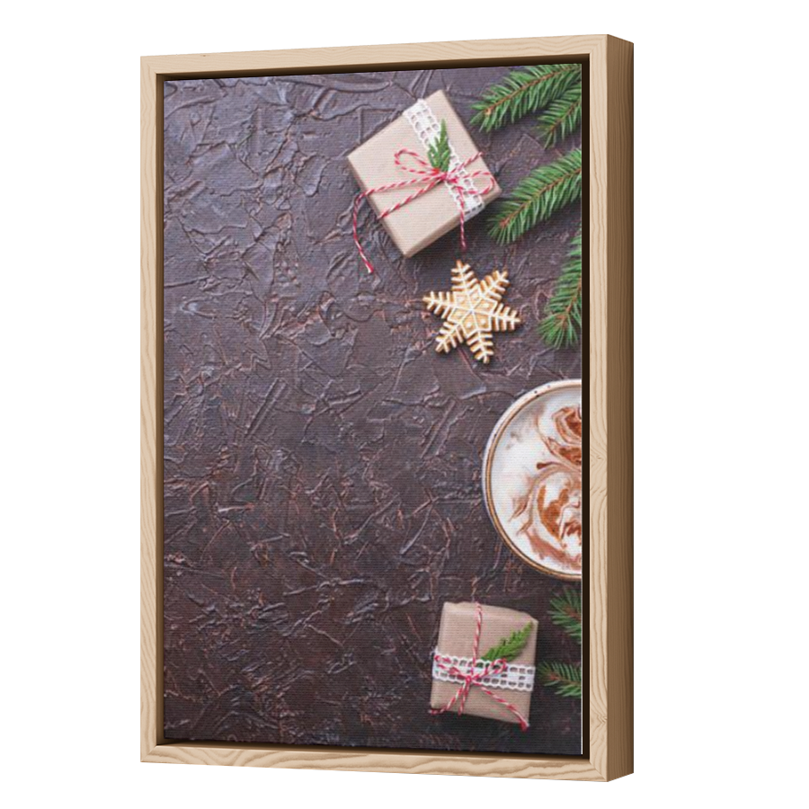 Thumbnail for Canvas - Wood Grain Floating Frame