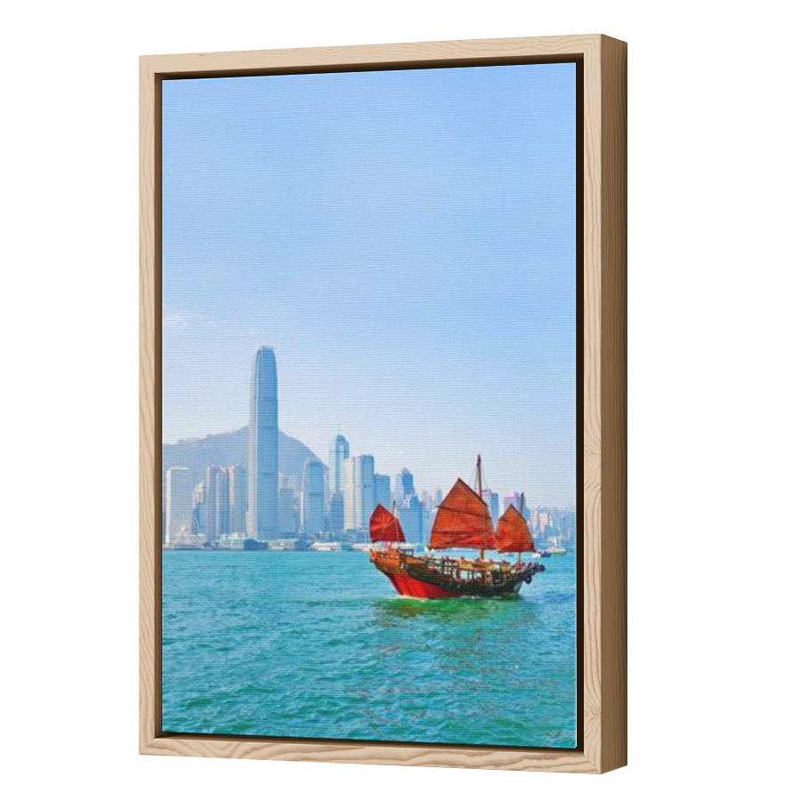 Thumbnail for Canvas - Wood Grain Floating Frame