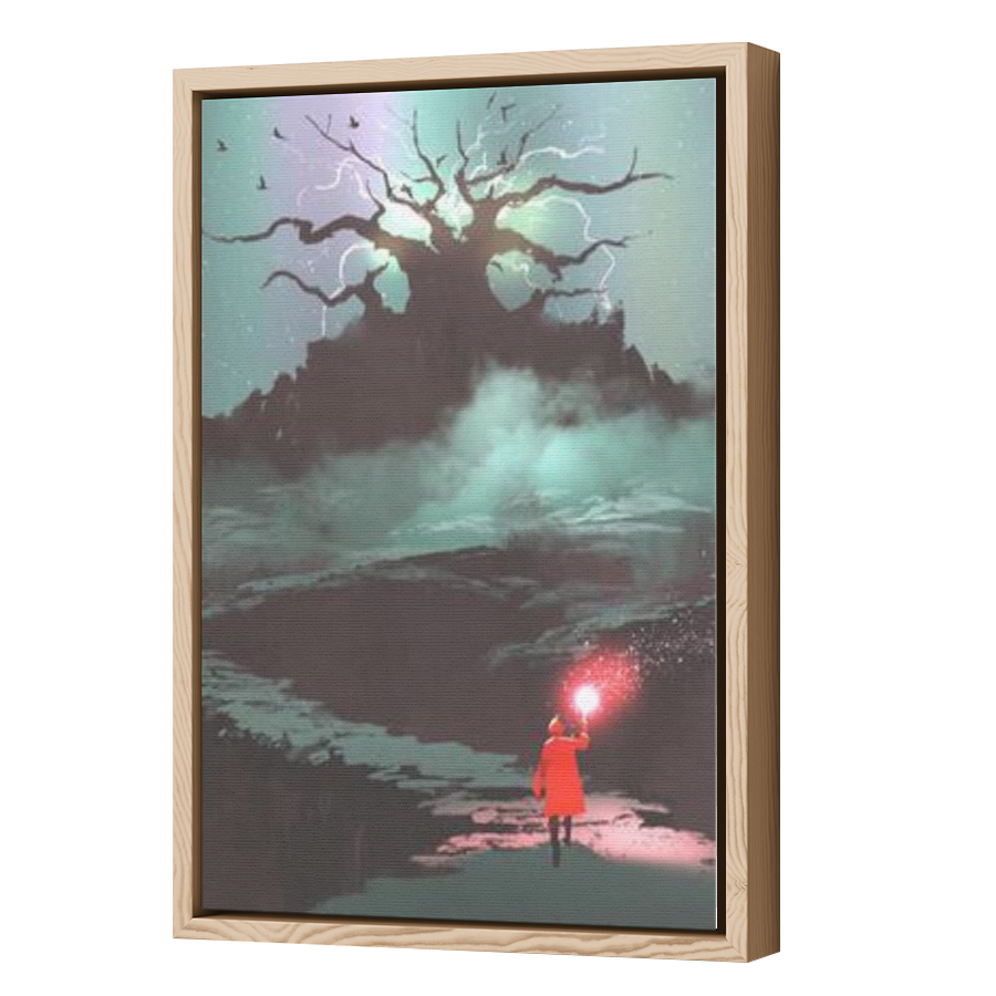 Thumbnail for Canvas - Wood Grain Floating Frame