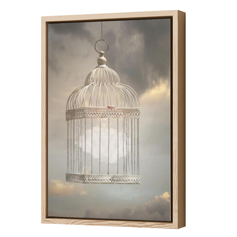 Thumbnail for Canvas - Wood Grain Floating Frame