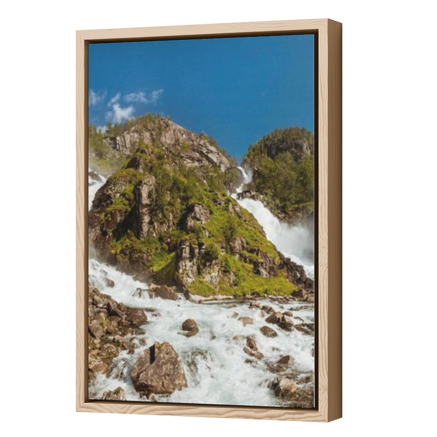 Thumbnail for Canvas - Wood Grain Floating Frame