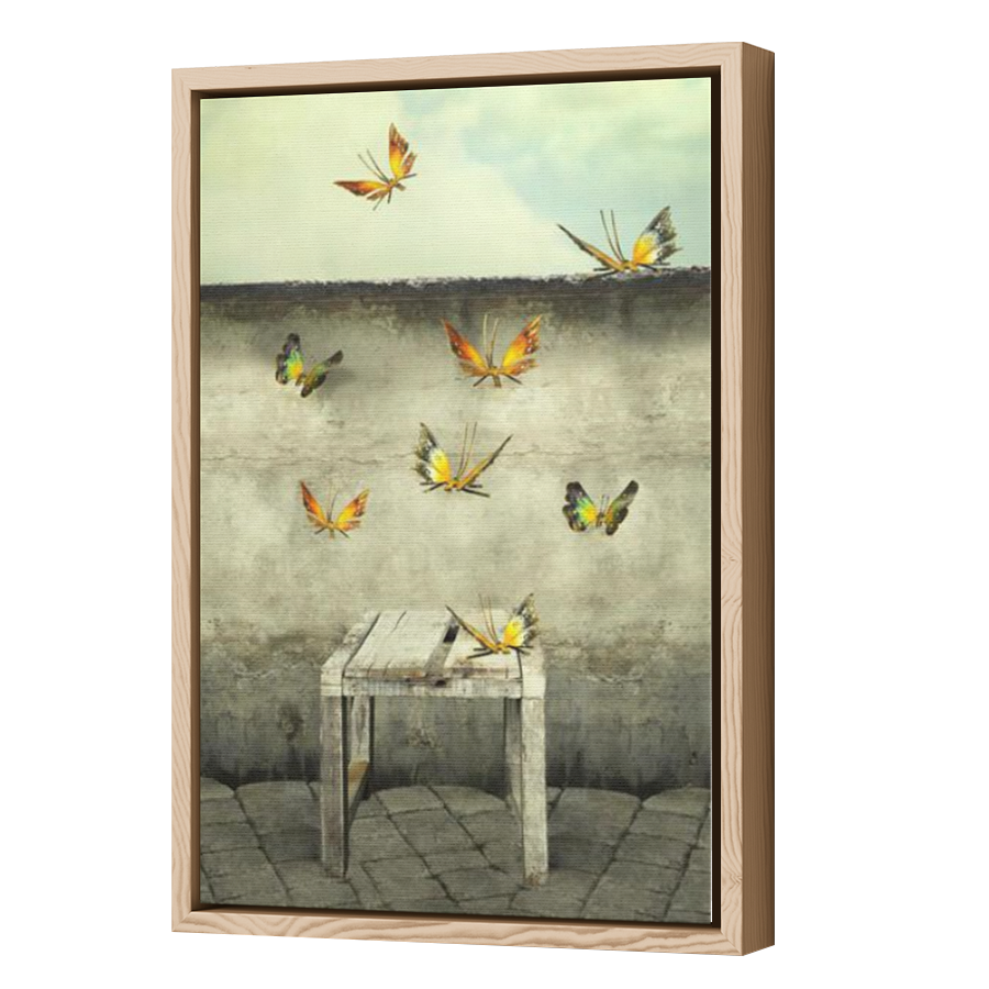 Thumbnail for Canvas - Wood Grain Floating Frame