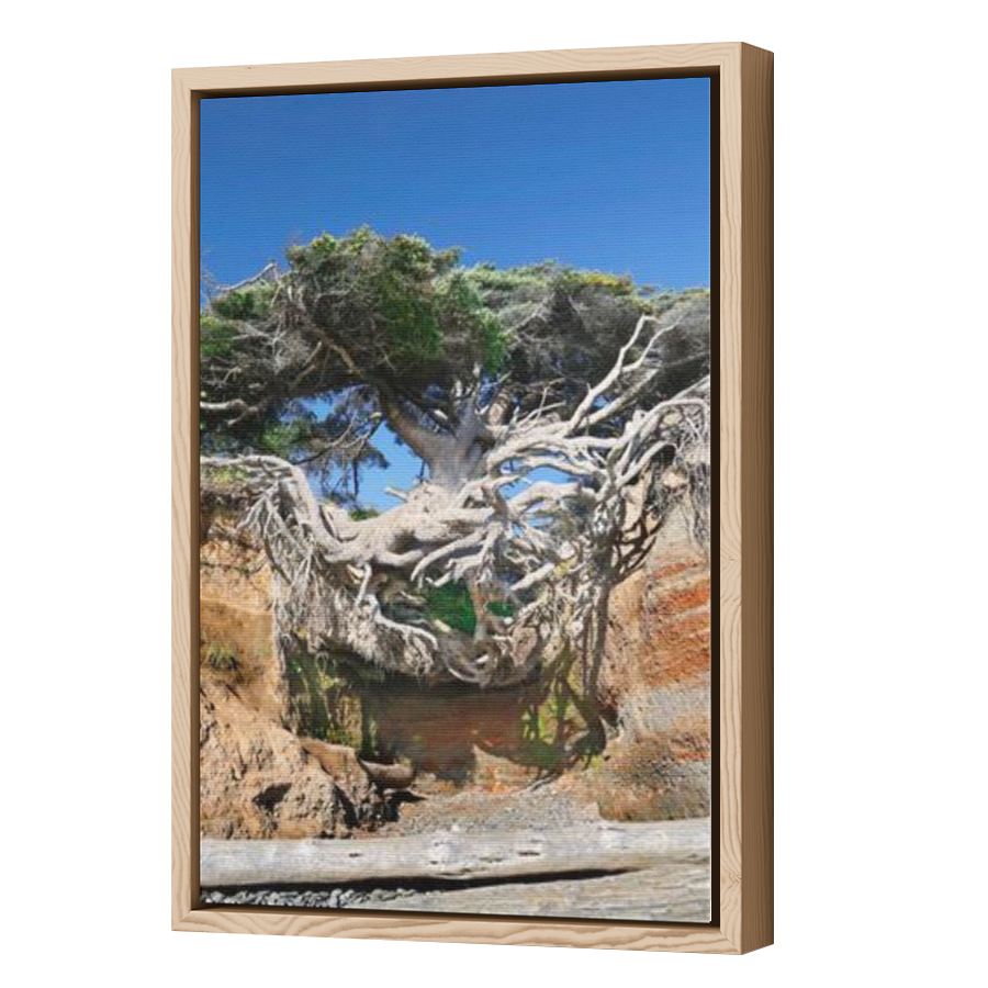 Thumbnail for Canvas - Wood Grain Floating Frame