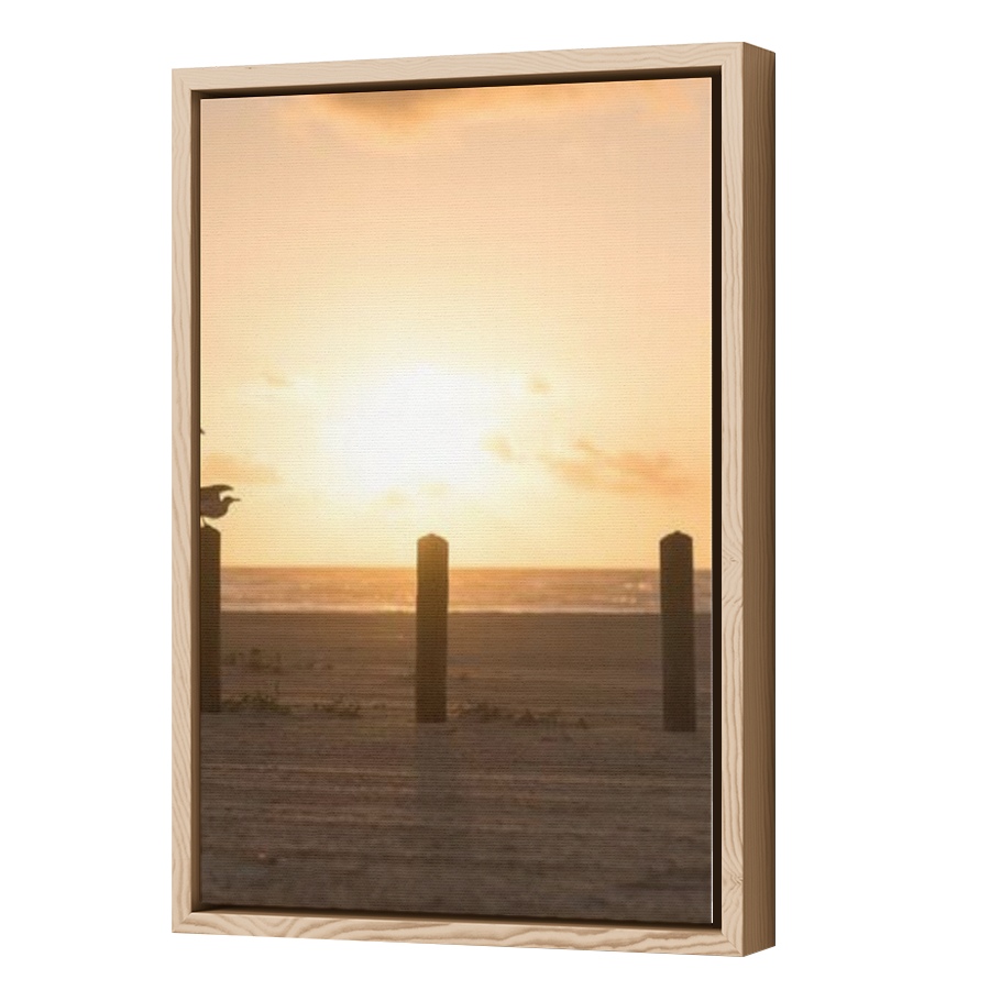 Thumbnail for Canvas - Wood Grain Floating Frame