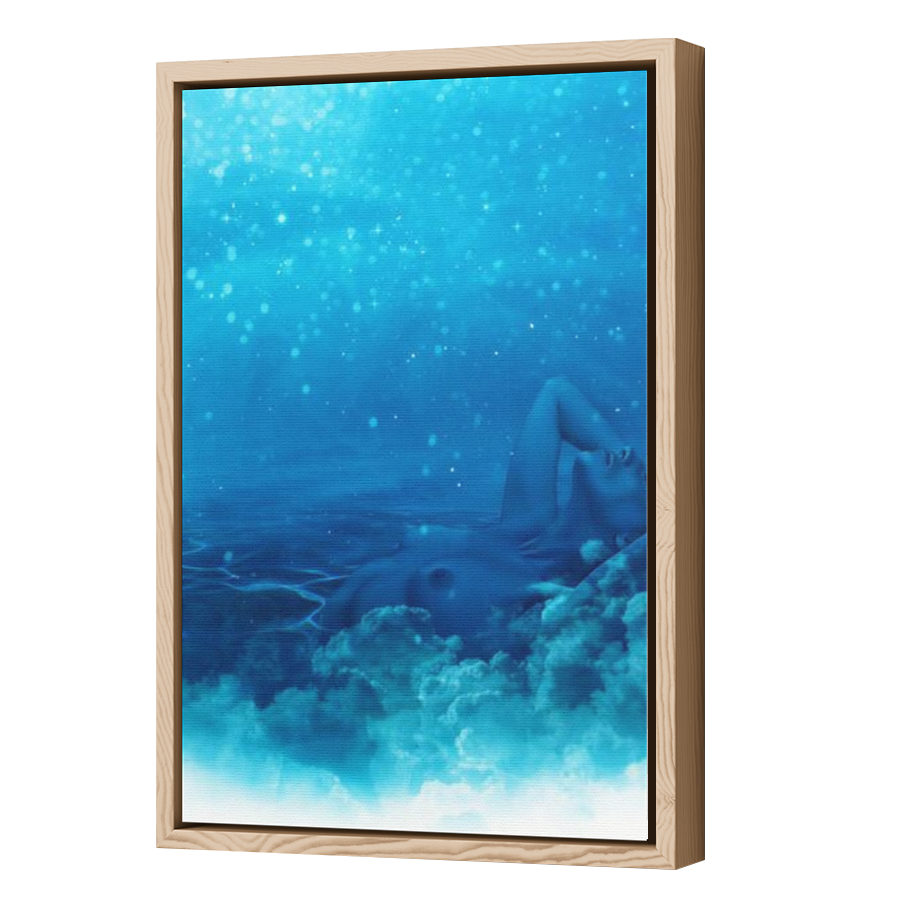 Thumbnail for Canvas - Wood Grain Floating Frame