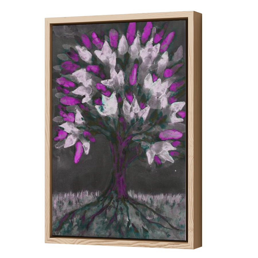 Thumbnail for Canvas - Wood Grain Floating Frame