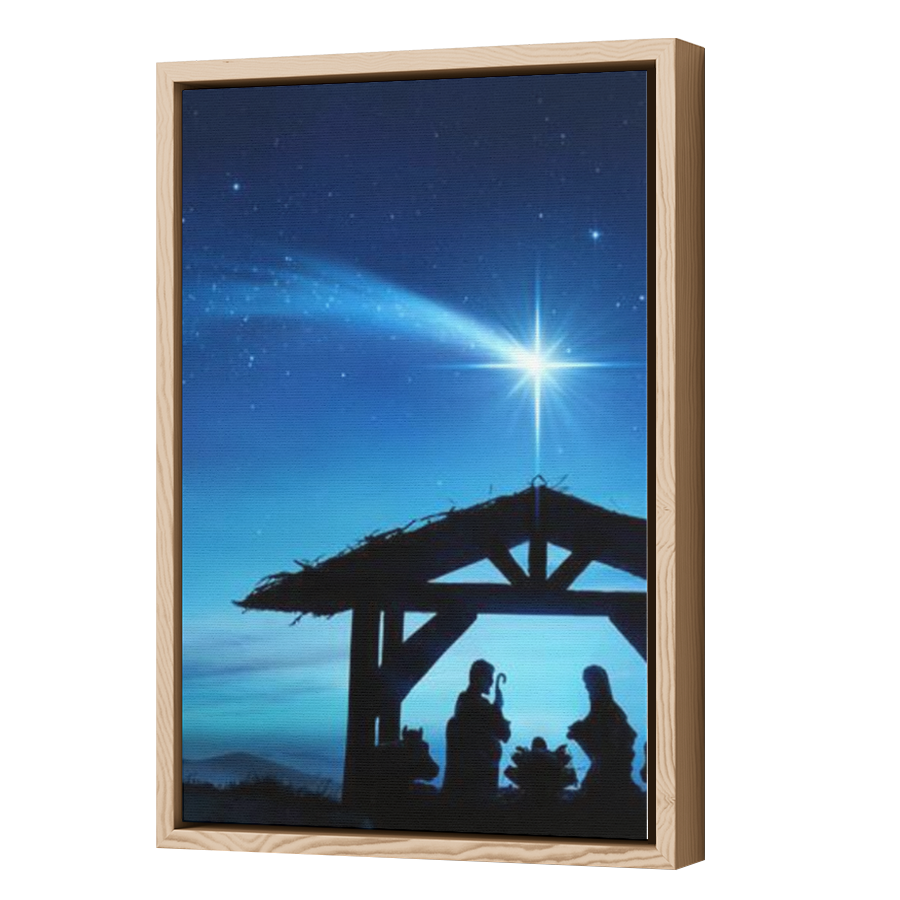 Thumbnail for Canvas - Wood Grain Floating Frame