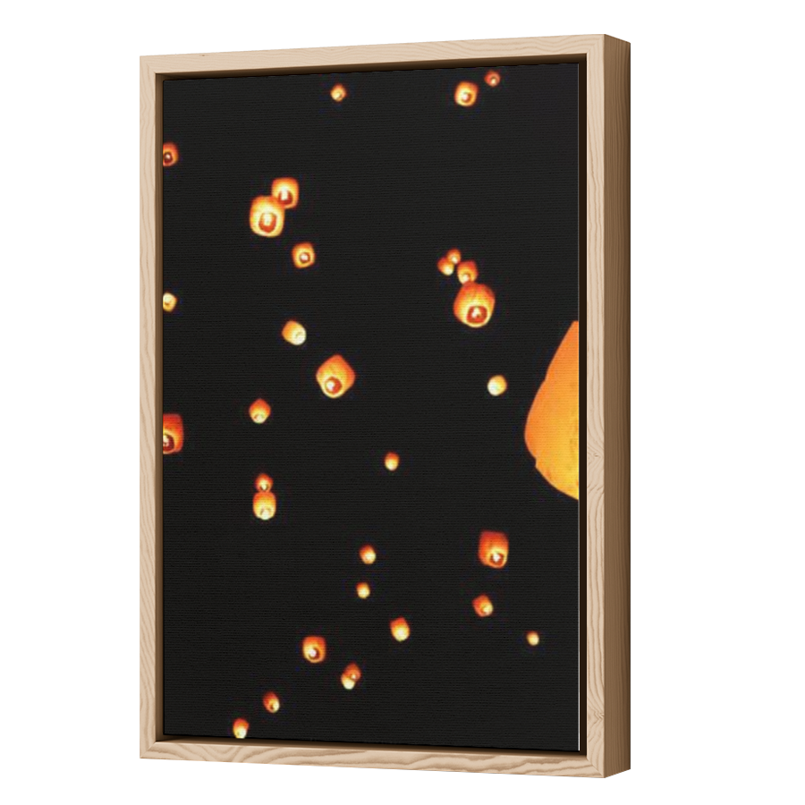 Thumbnail for Canvas - Wood Grain Floating Frame