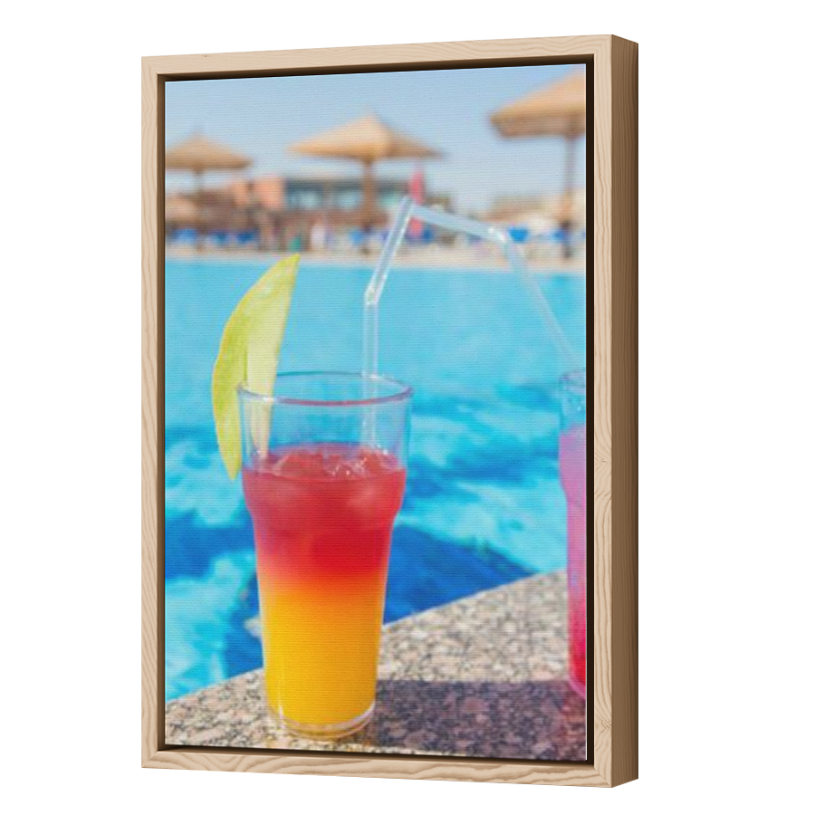 Thumbnail for Canvas - Wood Grain Floating Frame