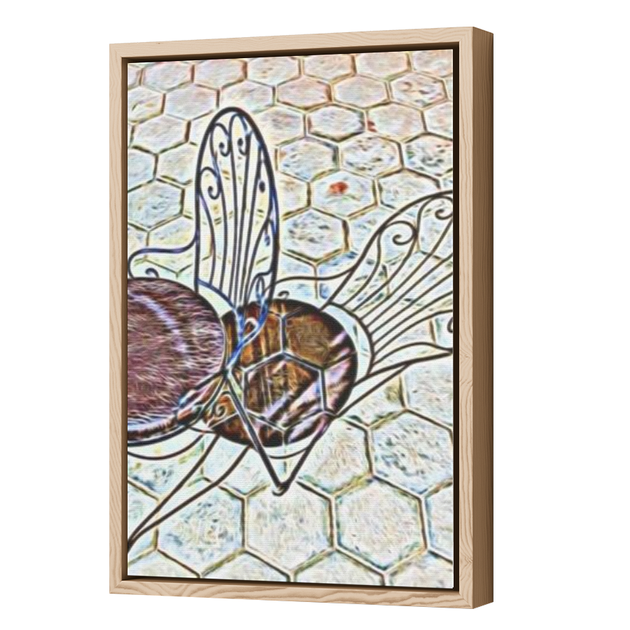 Thumbnail for Canvas - Wood Grain Floating Frame