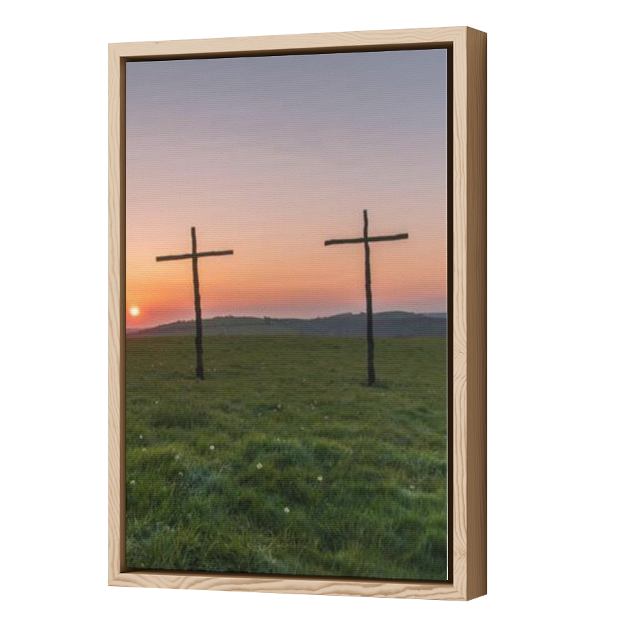 Thumbnail for Canvas - Wood Grain Floating Frame