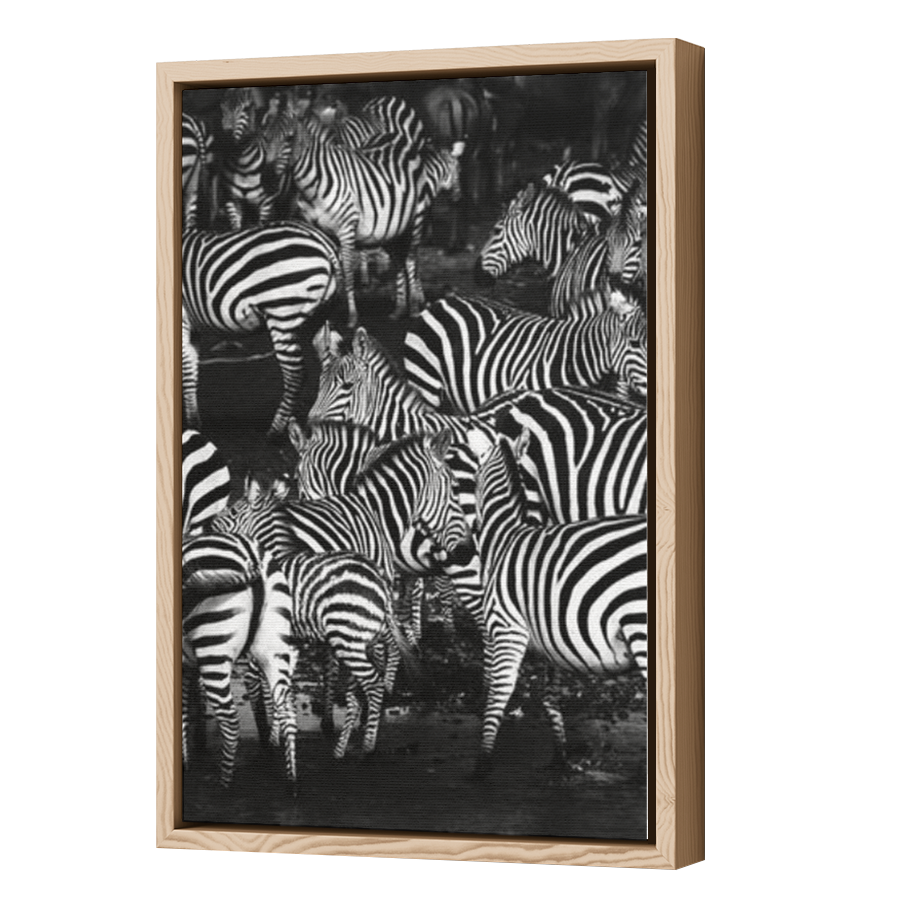 Thumbnail for Canvas - Wood Grain Floating Frame