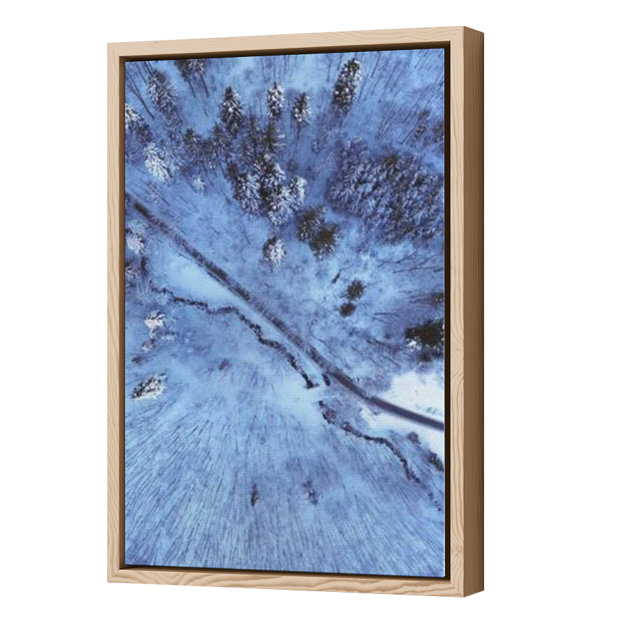 Thumbnail for Canvas - Wood Grain Floating Frame