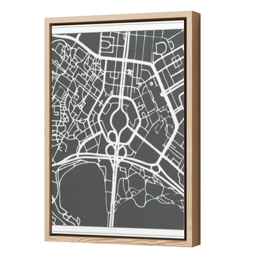 Thumbnail for Canvas - Wood Grain Floating Frame