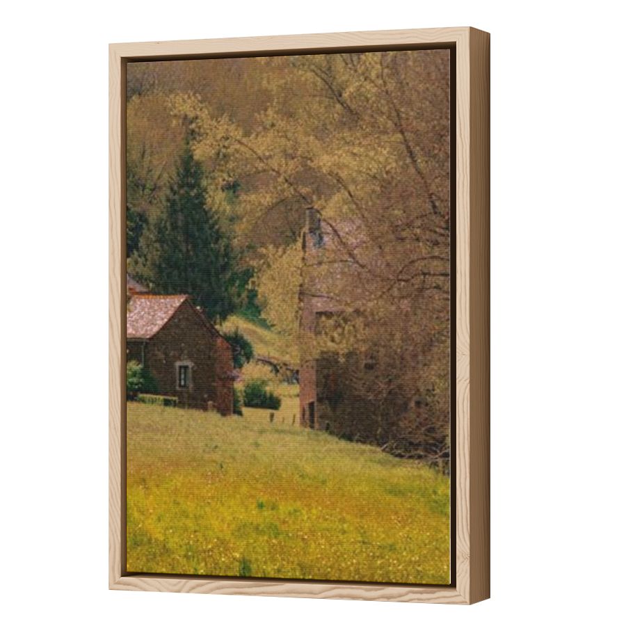 Thumbnail for Canvas - Wood Grain Floating Frame