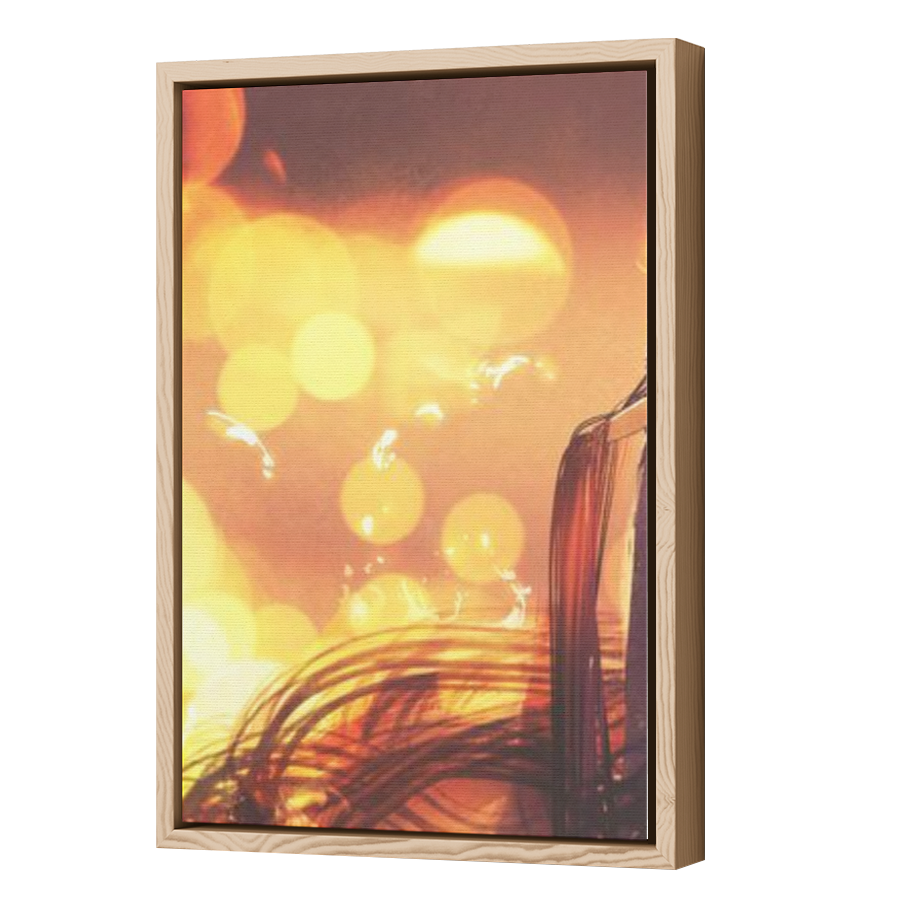 Thumbnail for Canvas - Wood Grain Floating Frame