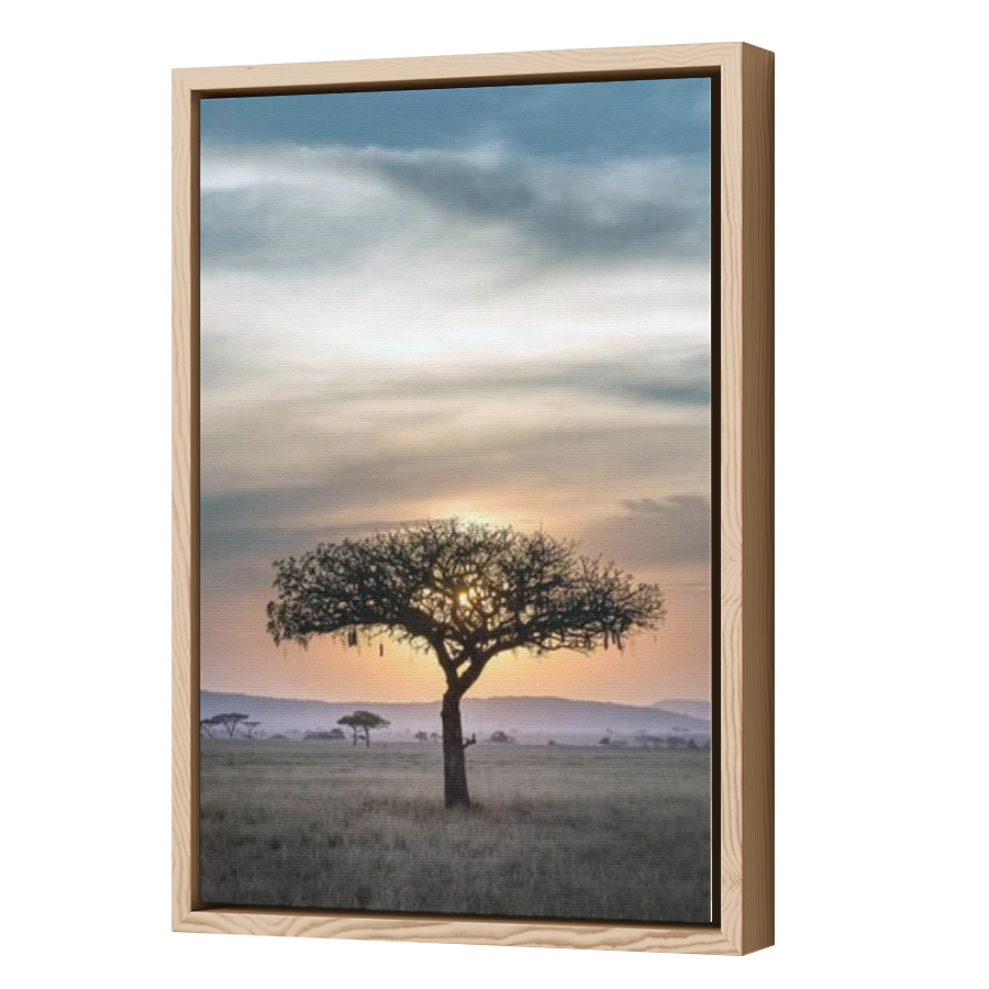Thumbnail for Canvas - Wood Grain Floating Frame