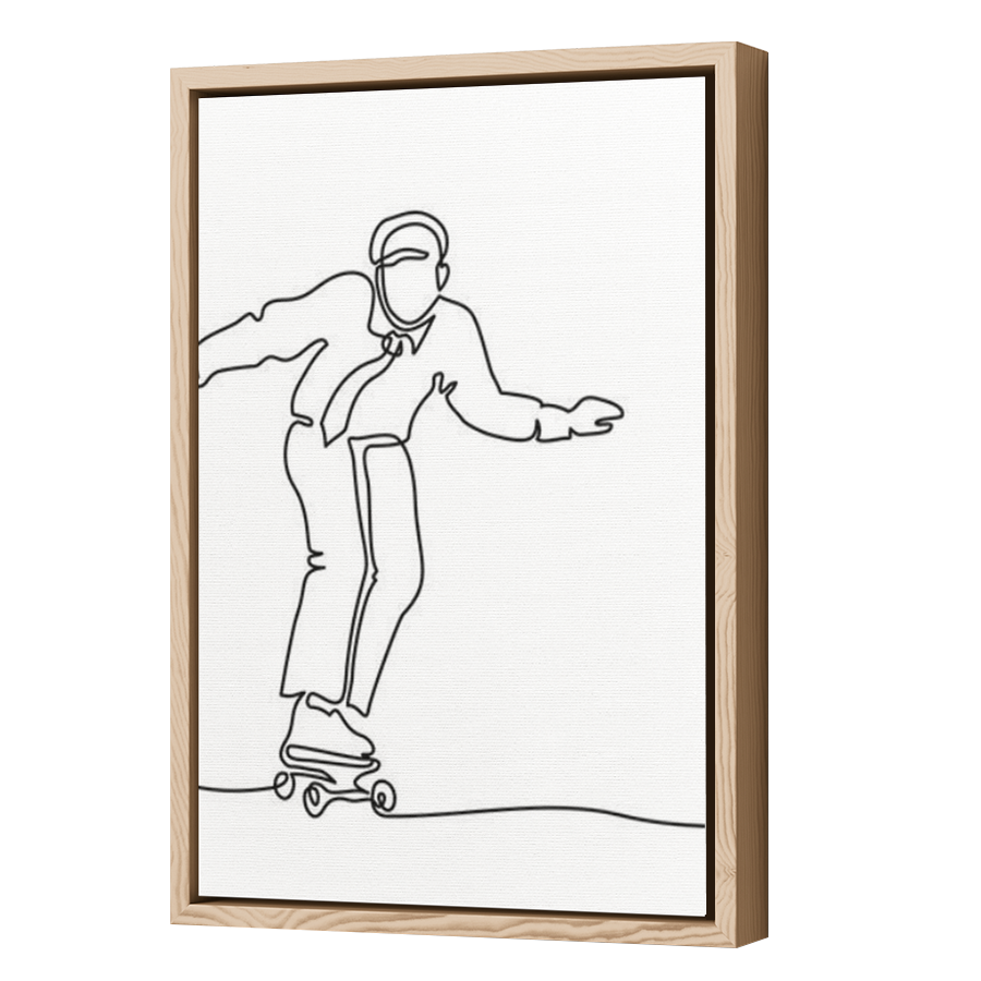 Thumbnail for Canvas - Wood Grain Floating Frame