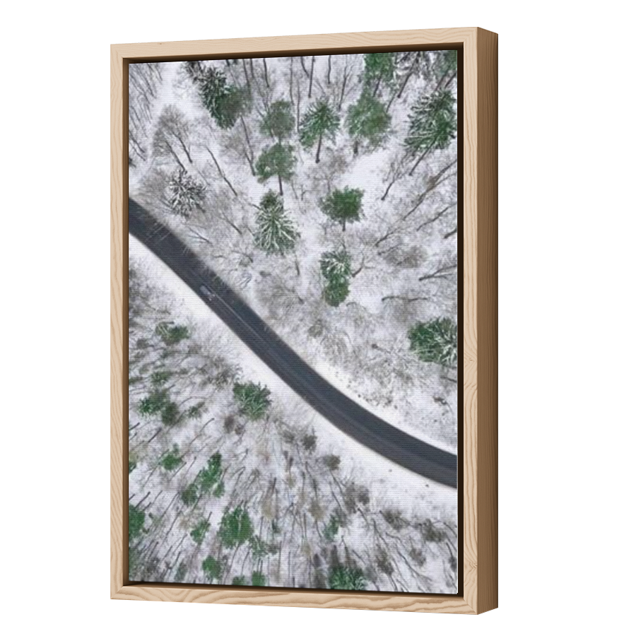 Thumbnail for Canvas - Wood Grain Floating Frame