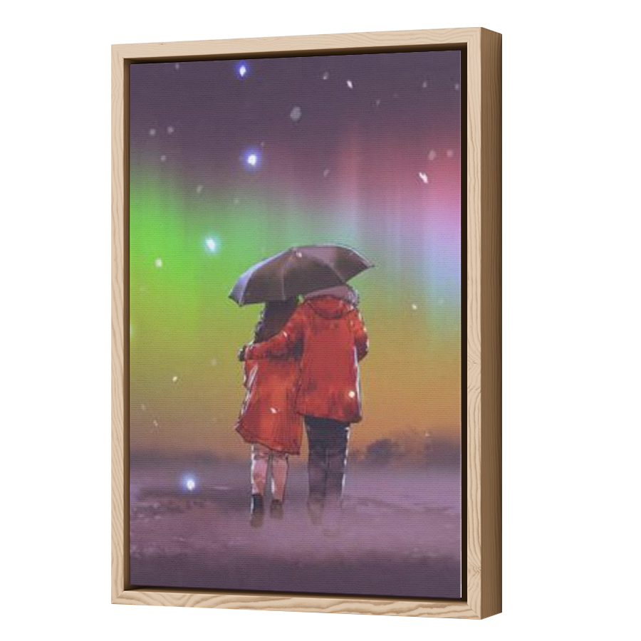 Thumbnail for Canvas - Wood Grain Floating Frame