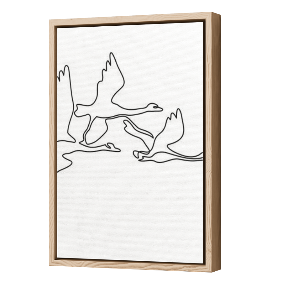 Thumbnail for Canvas - Wood Grain Floating Frame