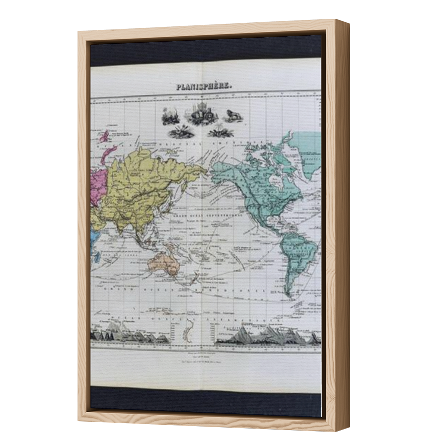 Thumbnail for Canvas - Wood Grain Floating Frame