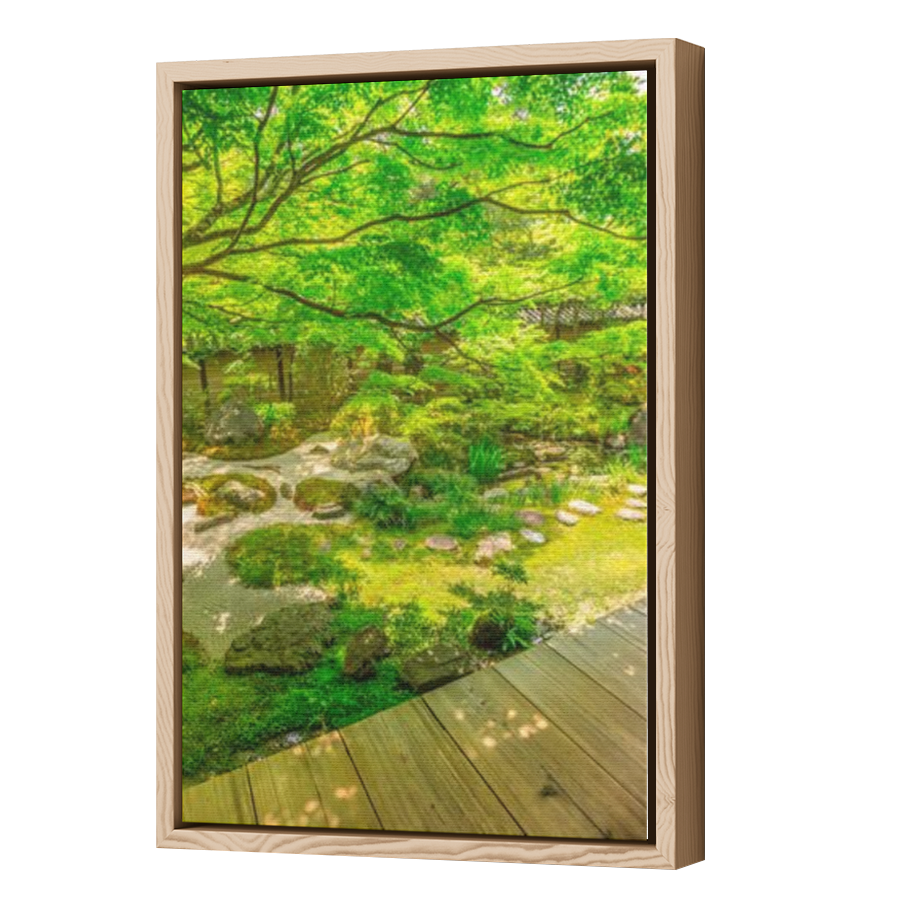 Thumbnail for Canvas - Wood Grain Floating Frame