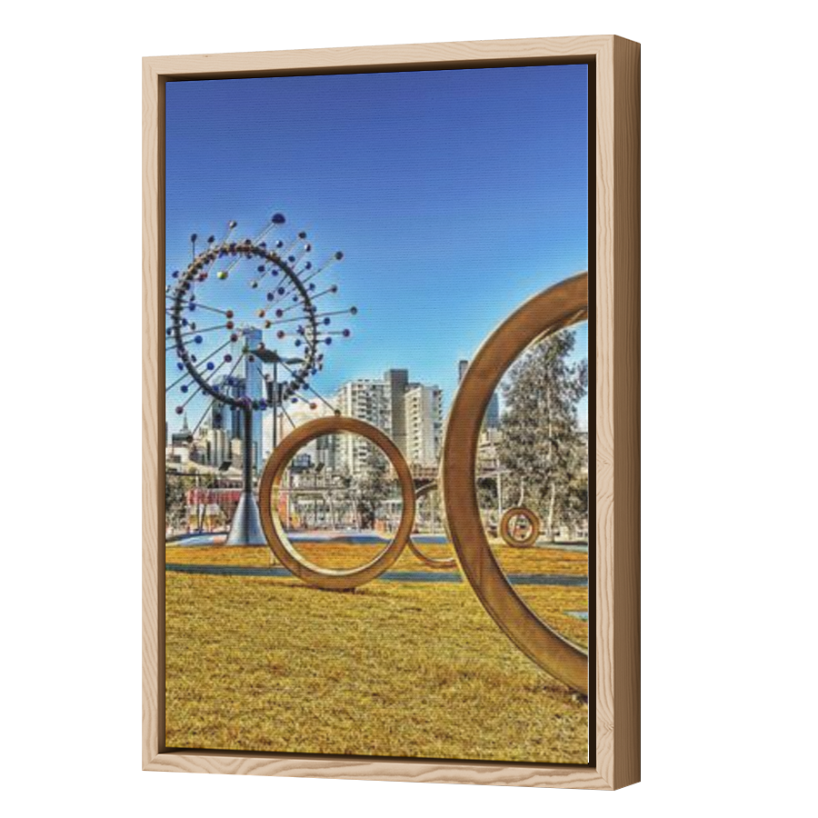 Thumbnail for Canvas - Wood Grain Floating Frame