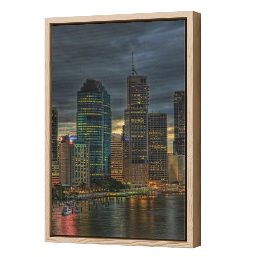 Thumbnail for Canvas - Wood Grain Floating Frame