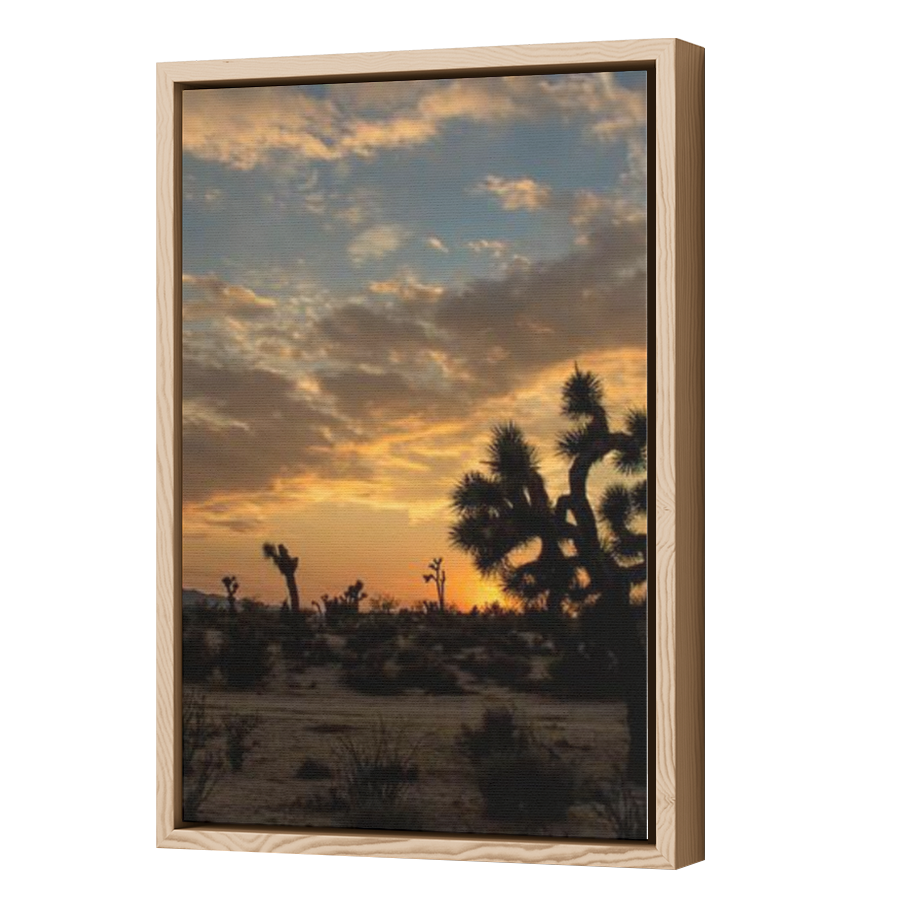 Thumbnail for Canvas - Wood Grain Floating Frame