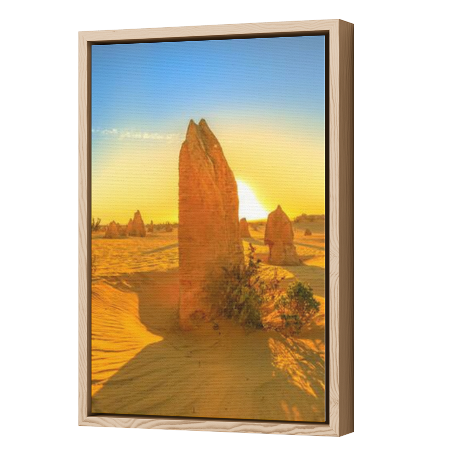 Thumbnail for Canvas - Wood Grain Floating Frame