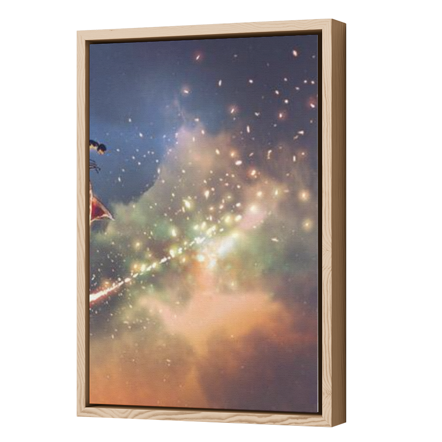 Thumbnail for Canvas - Wood Grain Floating Frame