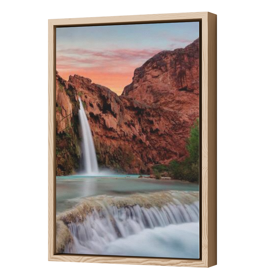 Thumbnail for Canvas - Wood Grain Floating Frame