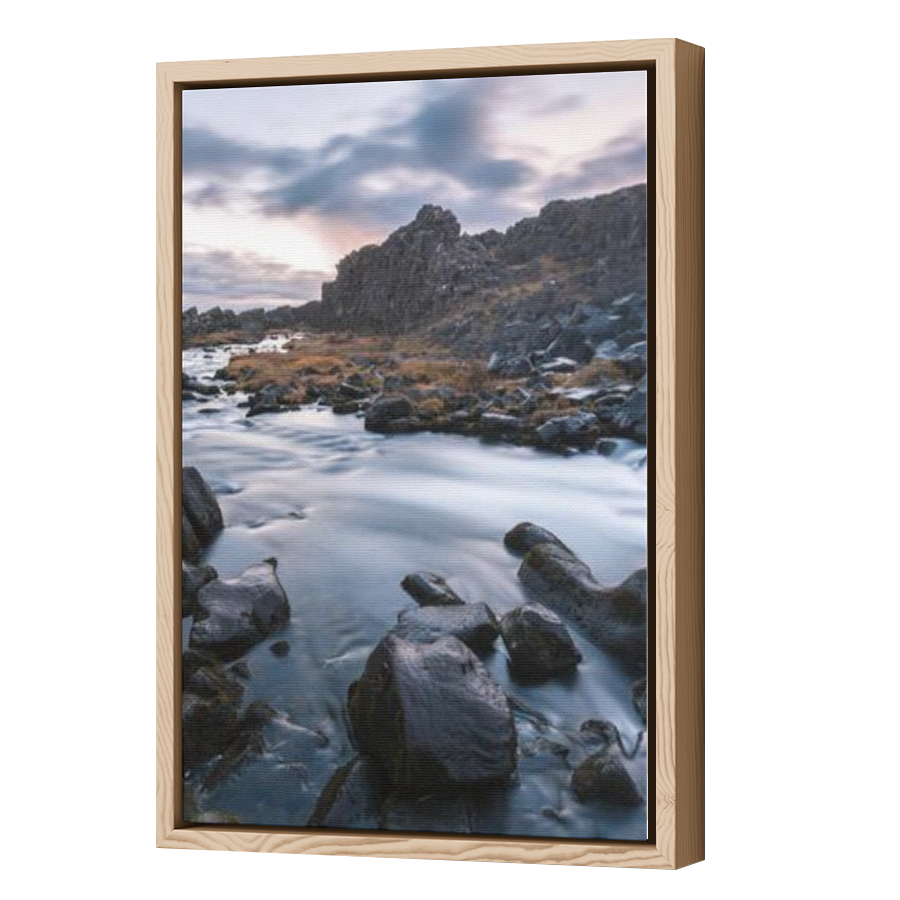 Thumbnail for Canvas - Wood Grain Floating Frame