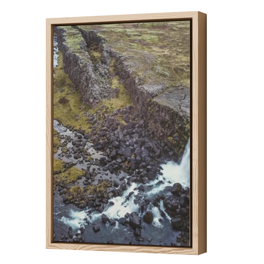 Thumbnail for Canvas - Wood Grain Floating Frame