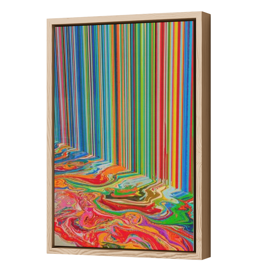Thumbnail for Canvas - Wood Grain Floating Frame