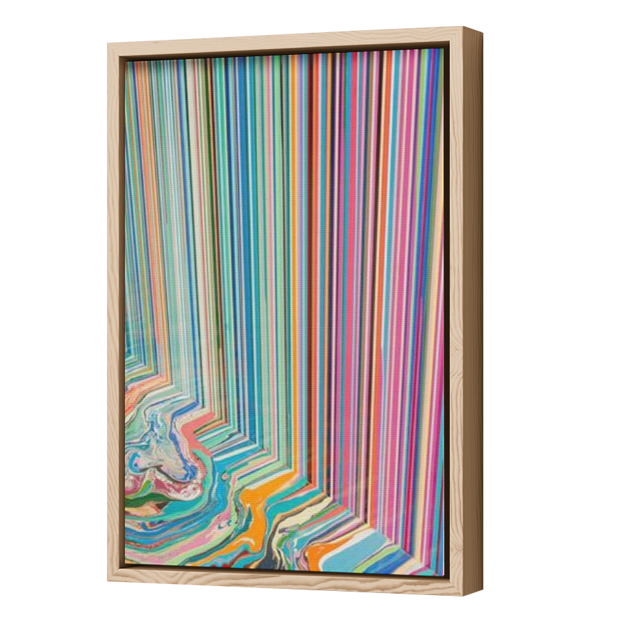 Thumbnail for Canvas - Wood Grain Floating Frame