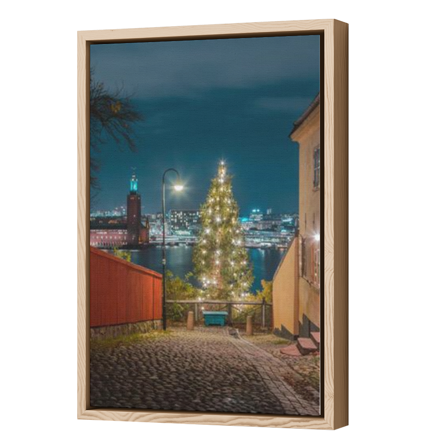 Thumbnail for Canvas - Wood Grain Floating Frame
