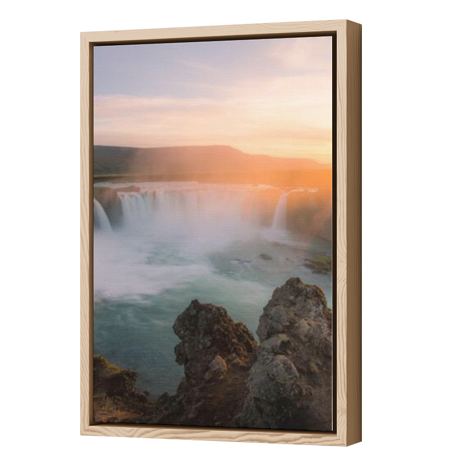 Thumbnail for Canvas - Wood Grain Floating Frame